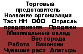 Торговый представитель › Название организации ­ Тэст-НН, ООО › Отрасль предприятия ­ Продажи › Минимальный оклад ­ 40 000 - Все города Работа » Вакансии   . Чувашия респ.,Алатырь г.